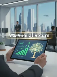 Smart Savings 2026: Person reviewing high-yield account performance on a tablet.