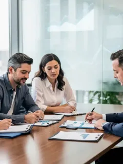 Family reviewing estate planning documents with advisor for 2026 updates