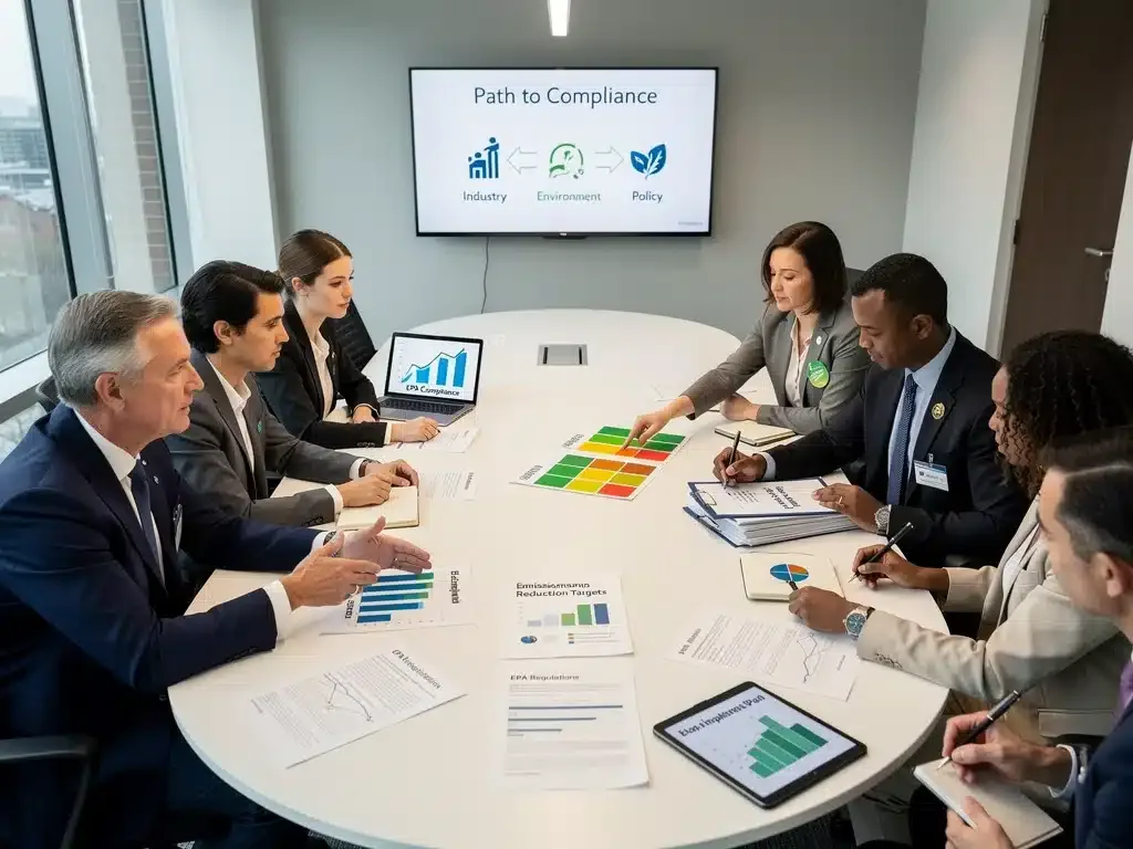 Stakeholders discussing implementation of new EPA environmental regulations