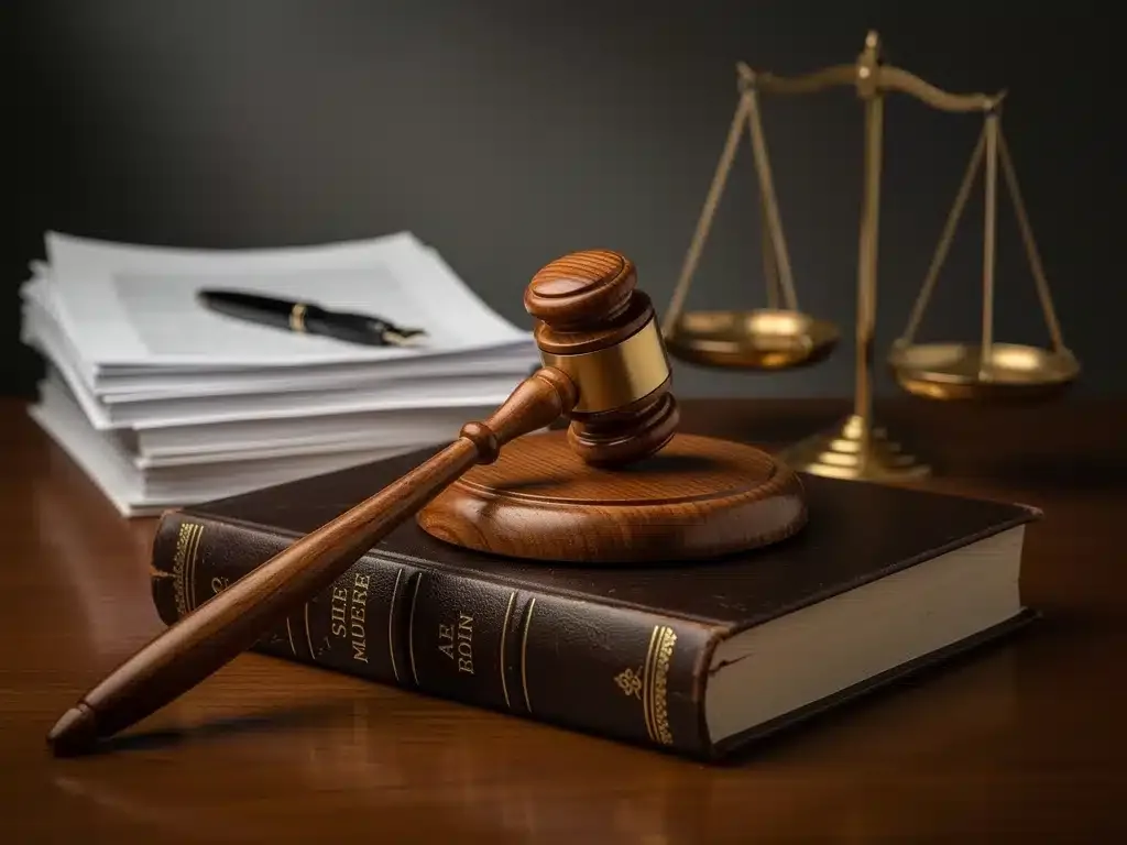 Gavel and law books, symbolizing judicial decisions and legal precedent