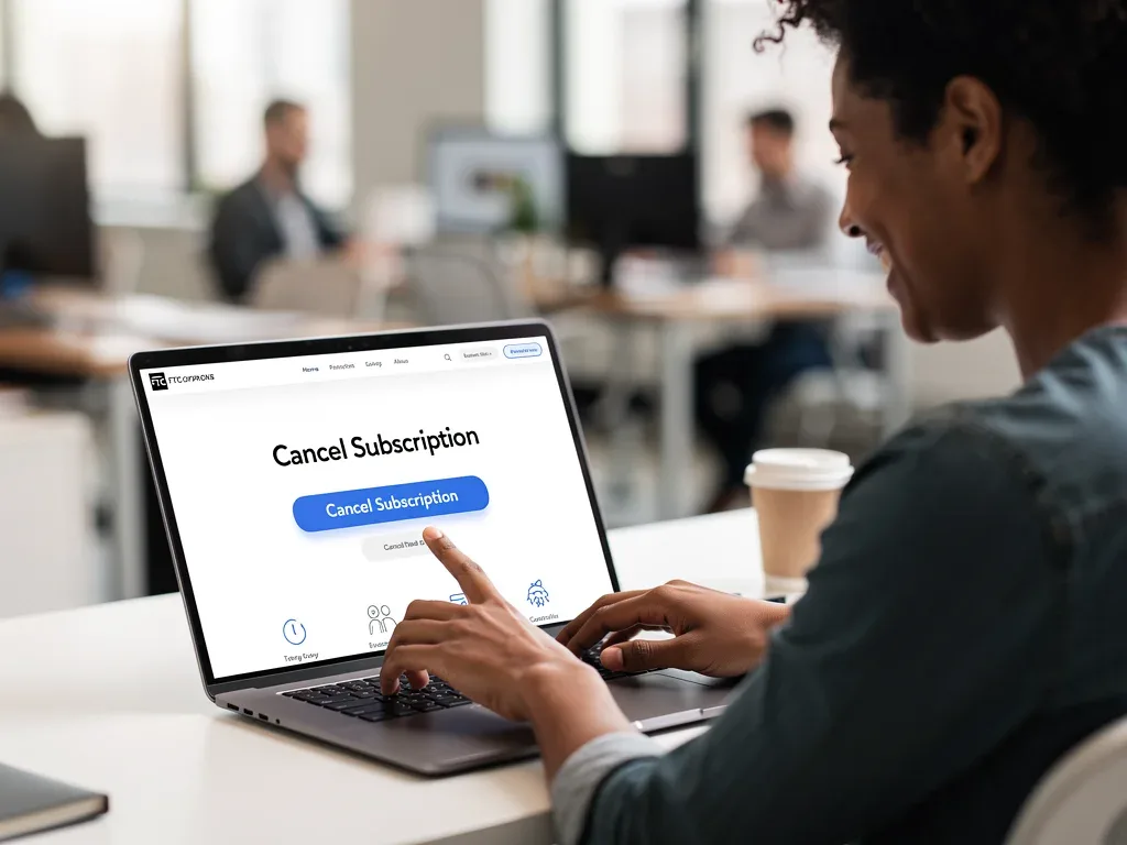 Consumer easily cancelling online subscription with new FTC rule