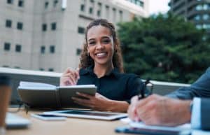 A girl enjoying Federal Student Loan.